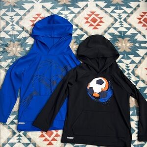 Kids' Blue and Black Soccer Hoodies